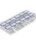 130Pcs Hydraulic Grease Nipple Fitting Kit With Galvanized Metal Nipples M6 M8 M10 BSP UNF 45 Degree Angles in storage box
