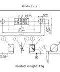 Badass Protection Rock Solid Electric Vehicle High Voltage DC Fuse 500 Volt 40 Amp Heavy Duty Automotive Replacement Circuit Protector schematic with dimensions.