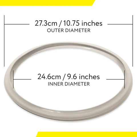 Fagor 10 Inch Pressure Cooker Replacement Gasket Pack Of 2 Silicone Sealing Ring dimensions labeled in centimeters and inches