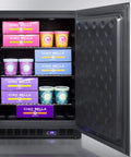 Under Counter Upright Freezer Built In Or Freestanding Zero Mess Frost Free Design Digital Thermostat And Panel Ready Face Fits Snug Into Any 24 Inch Cabinet Niche with gelato and sorbet.