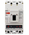 Top Notch 350 Amp 240 Volt Two Pole Bolt On Circuit Breaker with label, thermal magnetic switch, light gray housing.