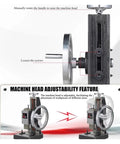 Adjustable machine head feature of Heavy Duty Cast Iron Manual Arbor Press Workhorse for precise work and varying sizes.