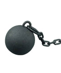 Black Cast Iron Cannonball Weight Automatic Gate Closer With 5-Foot Galvanized Chain For Outdoor Gates, Heavy-Duty Rust-Resistant