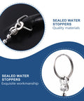 Close-up of 2 Pcs Black Silicone Bathtub Drain Stopper with Chain for Shower Use showcasing quality materials and craftsmanship.