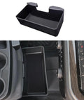 Center Console Hanging Organizer Box For Chevy Silverado GMC Sierra 1500 2019 2026 And Silverado Sierra 2500HD 3500HD 2020 2026 With Split Bench Folding Seats Easy Access Truck Storage Caddy For Maximum Organization, shown installed in vehicle.