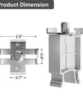 Manual Locking Breaker Device for DIN Rail Mounts, Slide Lock for Circuit Breakers shown in dimension view with size measurements.