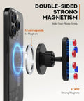 Kickass Magnetic Golf Cart Phone Holder With MagSafe showing double-sided strong magnets for firm phone grip.