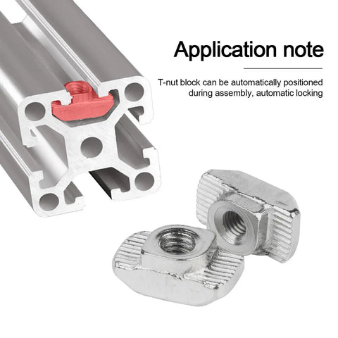 Heavy Duty T Nut Kit For Aluminum Profiles 2020 3030 4040 96 Piece Hammer Head Sliding T Nuts Set M3 M4 M5 M6 M8 Durable Carbon Steel Nickel Plated