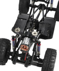 Beefed Up Front Planetary Gearbox Transfer Case Drive Shaft Skid Plate Set installed on RC Rock Crawler SCX10 II chassis