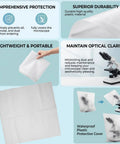 Go-To Large 480x490mm Dust Cover For Microscope Protects Your Stereo Microscope From Dust And Scratches In Clear Plastic, Lab-Grade Accessory For Research, Lab Use And Education. clear plastic microscope dust cover, 480x490mm, off-white