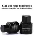 Two CR-MO hex drivers from the Three Eighth Inch Drive Low Profile Impact Hex Driver Set 16 Piece SAE And Metric Hex Bits