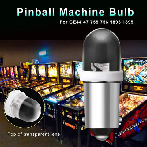 Ba9s LED Bulbs for Pinball Machines Replacement 6V DC 70 Lumen White 6500K Soft Warm Glow No Shadow LED Lighting Pack of 20