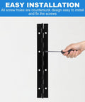 Hand installing Sixteen Piece 8 Inch Piano Hinges Straight Up Heavy Duty Continuous Hardware In Rust Resistant Iron With Hella Durable Matte Black Coating.