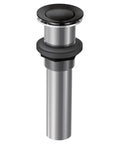 Vessel Sink Pop Up Drain Assembly With Spring Loaded Button And Matte Black Finish For Modern Bathrooms No Overflow Model 140780BL