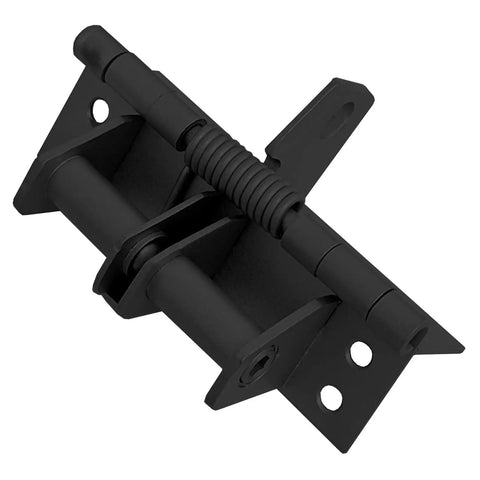 4 Pack 4 Inch Self Closing Spring Door Hinges For Interior Doors Heavy Duty Black Residential Door Hardware With Auto Close And Locking Function Durable Rust Resistant, side view