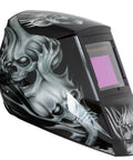Auto Darkening Welding Helmet With 4/5-13 Shade Range And Large 3.86x2.50 Viewing Window Solar Powered ANSI Z87.1 Compliant; skull design