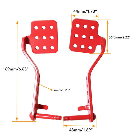 Red pedal components from Go Kart Throttle Cable Kit With Brake Return Springs For Predator 196cc 212cc 6.5HP Road Rocket Azusa