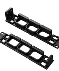 Heavy Duty 19 Inch Rack Mount Bracket For JetKVM Server Kit, steel construction with slots for organizing cables.