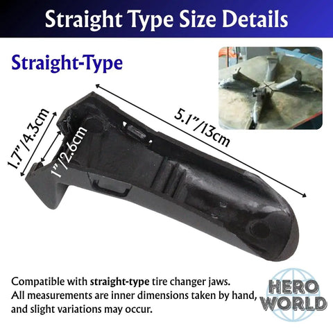 Straight-type jaw protector from 4 Piece Tire Changer Jaw Protectors Kit With Straight Curved And Short Clamp Covers With Rim Guard Inserts And Wheel Protection Pads To Prevent Rim Scratches And Wheel Damage During Tire Changes