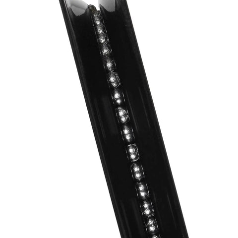 Close view of ball bearing mechanism on Heavy Duty 7 Inch Bar Stool Swivel Replacement Plate, black finish steel.