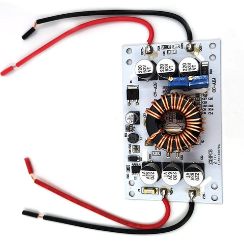 Heavy Duty Constant Current Boost Converter DC To DC Step Up Power Module with copper inductor, input and output wires.