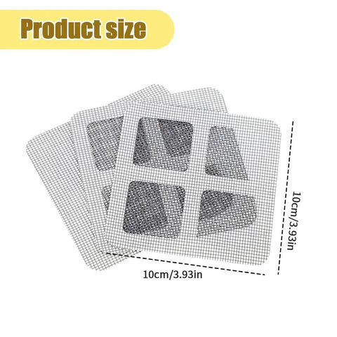 Disposable Shower Drain Covers That Are Absolute Lifesavers For Stopping Hair Clogs Cold Easy Peel Mesh Screens For Bathtubs And Floor Drains 10 Pack displayed in dimensions of 10cm/3.93in.