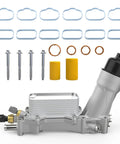 Heavy Duty Aluminum Engine Oil Cooler Filter Housing Adapter For Jeep Cherokee Wrangler JK Chrysler 3.6L V6 with gaskets and seals