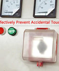 Big Transparent Emergency Stop Button Cover With Removable Base Box Type Push Switch Protector over control panel