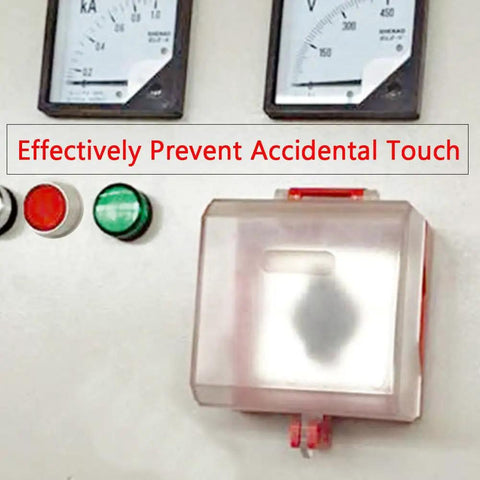 Big Transparent Emergency Stop Button Cover With Removable Base Box Type Push Switch Protector over control panel