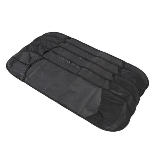 Thickened-Lining Waterproof Skateboard Bag Backpack With Front Zip Quick Access, multiple layers, black polyester material