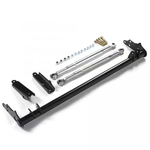 Heavy Duty Rear Traction Control Rod Assembly And Chassis Brace Kit Featuring Carbon Steel Build with hardware and fittings.