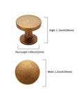 Dimensions of 10 Pack Antique Brass Cabinet Knobs For Kitchen And Dresser Drawers, Vintage Retro Zinc Hardware
