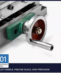 Alloy handle of Heavy Duty Two Axis Four Way Compound Milling Table Cross Table for Milling and Drilling Machines