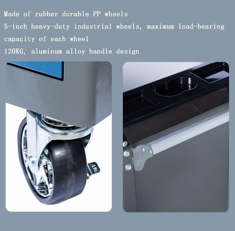 Heavy Duty Stainless Steel Rolling Tool Cart With Seven Drawers Built Like A Tank Workhorse Tool Chest Trolley For Garage Workspace Top Shelf Storage Cabinet