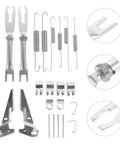 Rear Drum Brake Hardware Kit Universal Fit For Cars And Trucks With Steel Springs Pins And Retainers Easy Install Leak Free Operation Reliable Drum Brake Repair Kit For Workshop And Maintenance