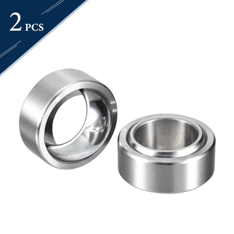 Rock Solid Ge30c Radial Spherical Plain Bearings With Heavy Duty Self Lubricating Sealed Spherical Roller Setup 30 Mm Id 47 Mm Od And 22 Mm Width Two Pack close-up view of two bearing units.
