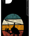 Dope Retro Gyrocopter Themed Phone Case For 12 And 12 Pro With Vintage Aviation Artwork Perfect Pilot Gear For Flight Crews