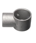 Smooth Brushed Aluminum Cross Brace Fitting Slaps Together Quick To Keep Your Custom Table Tops Dead Flat With Zero Shake By Bridging Your Heavy Duty One Five Eighth Inch Legs Straight To Crossbars, gray aluminum connector.