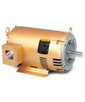 Heavy Duty Beast 25 Hp 1760 Rpm 3 Phase 60Hz Electric Motor 284Tc Frame, showing side angle, gold finish, designed for rough industrial use.