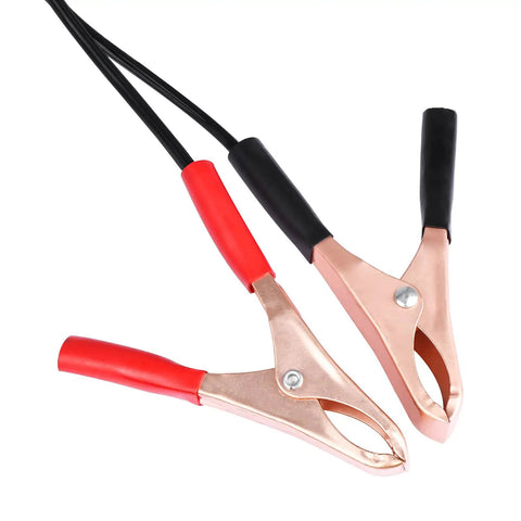 Smooth 12V Oil Extractor Pump For Quick Engine Oil Swaps With Self Priming Gear Mechanism And Suction Tubing connecting clips and wires.