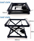 Smart Electric Lift Coffee Table With Remote Height Adjust And Foldable Iron Frame For Living Room That Holds Heavy Loads Like A Champ, showing closed and raised states.