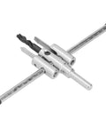 Heavy Duty Adjustable Twist Hole Saw Kit With HSS Knives For Drilling Custom Circles In Cork MDF And Hardwood Up To Seven Inches Wide Plus Four Inch Depth Cut Perfect For Serious DIY Garage Projects, adjustable metal cutter