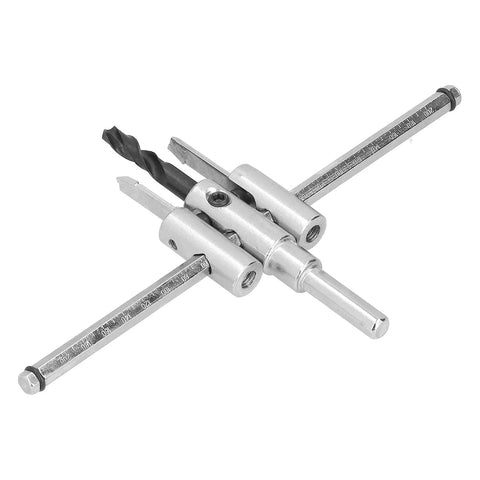 Heavy Duty Adjustable Twist Hole Saw Kit With HSS Knives For Drilling Custom Circles In Cork MDF And Hardwood Up To Seven Inches Wide Plus Four Inch Depth Cut Perfect For Serious DIY Garage Projects, adjustable metal cutter