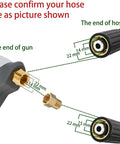 Short Pressure Washer Gun With Heavy Duty 4000 PSI Power Easy Quick Trigger Grip M22 14mm And 15mm Thread Compatibility diagram