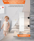 Solid As A Rock Wall Mounted Lockable Medical Cabinet Featuring Dual Tier Keyed Steel Medicine Organizer Installed in Bathroom