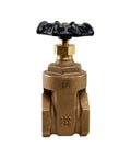 Built Tough Heavy Duty Cast Brass Gate Valve With Wheel Handle, 4 Inch size, ideal for water shutoff and flow control.