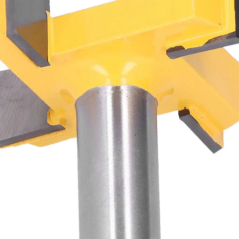 Close-up of Sick New Anti Rebound Surfacing Router Bit With Smooth PTFE Coating For Flattening Wood Slabs And Acrylics On CNC Machines.