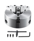 Three Jaw Self Centering Lathe Chuck 10 Inch With 0.24 To 9.84 In Clamping Range 6 To 250 Mm Includes T Key Fixing Screws And Hex Wrench