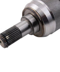 Front CV Axle Shaft Assembly Set For 2010 2011 Kia Soul Driver Side And Passenger Side Direct Fit OEM Quality Replacement Plug And Play Ready For Easy Install And Road Tested Reliability close-up splined axle shaft metal end