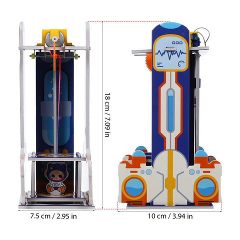 Hands On DIY STEM Elevator Project For Kids Age Five Plus A Fun Engineering Puzzle Kit With Step By Step Guide To Build A 3D Elevator Model Learn Physics And Critical Thinking Through Creative Play. 18 cm KT board model